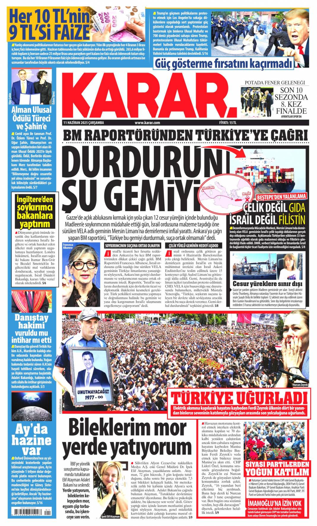 AB'ye Türk Kalkanı, Türk İHA'ları Paris'te: 11 Haziran 2025 gazete manşetleri 8