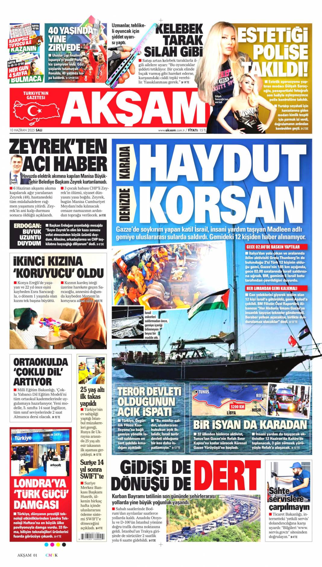 Soykırıma karşı küresel intifada: 10 Haziran 2025 gazete manşetleri 8