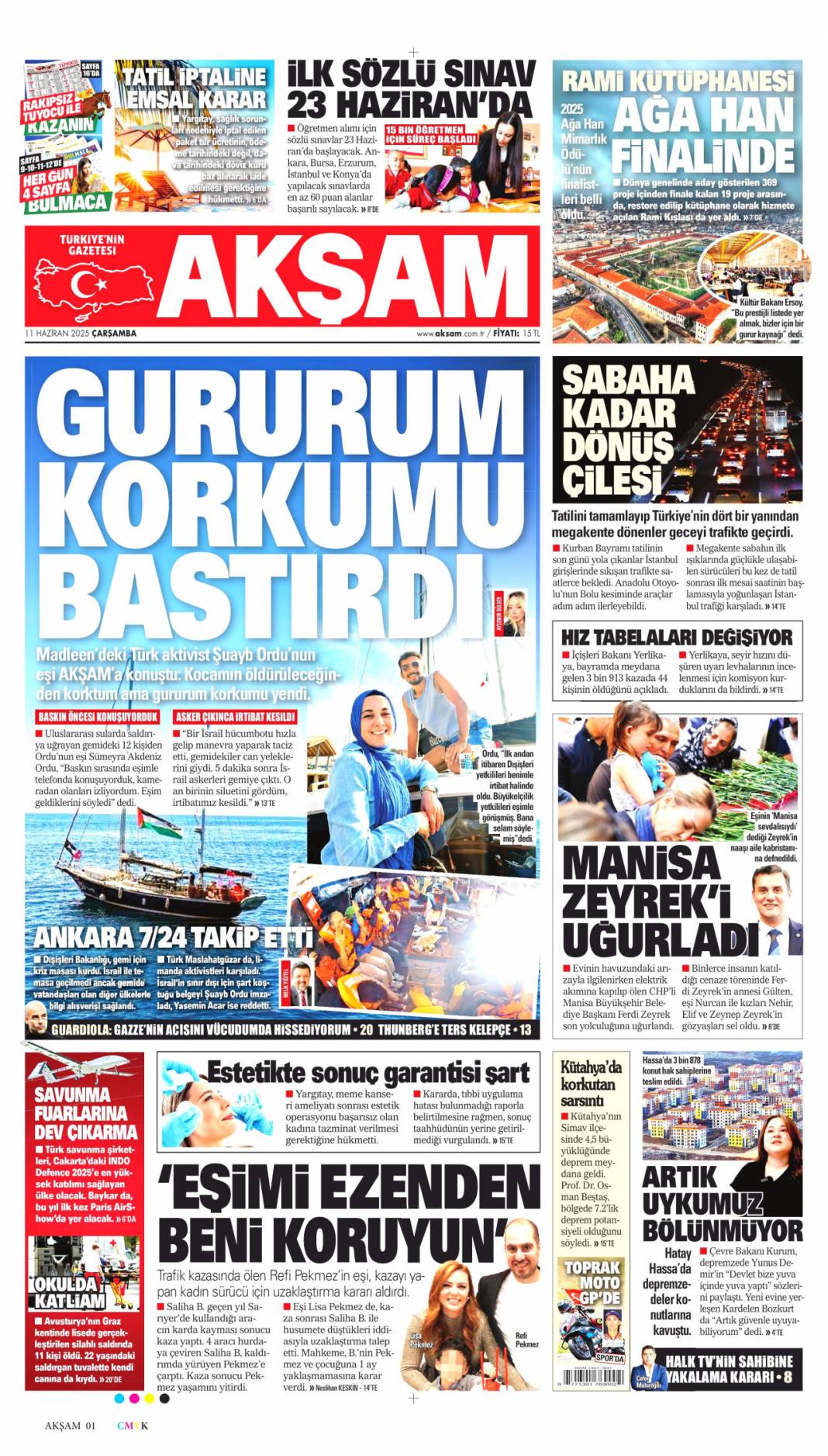 AB'ye Türk Kalkanı, Türk İHA'ları Paris'te: 11 Haziran 2025 gazete manşetleri 9