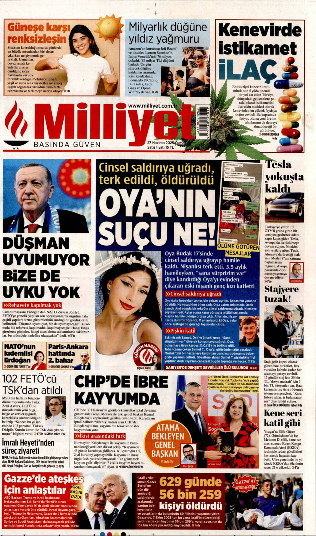 'CHP karşı çıktı biz yaptık' 27 Haziran 2025 gazete manşetleri 9