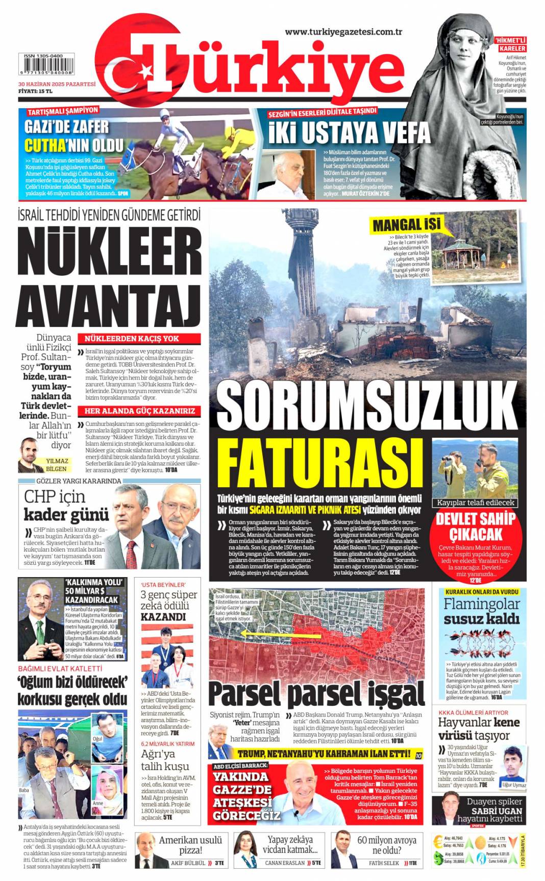 Şaibeli kongre CHP'yi ağır yaraladı: 30 Haziran 2025 gazete manşetleri 9