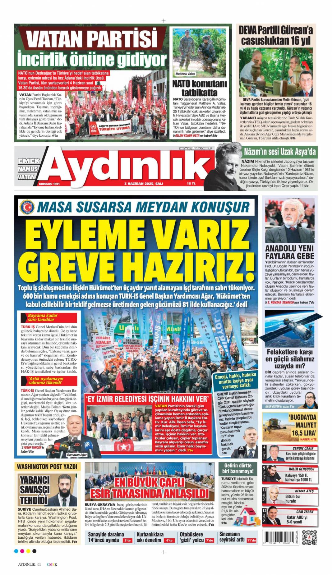 Ege'nin incesi pisliğe boğuldu, İzmir rezaleti: 03 Haziran 2025 Salı gazete manşetleri 11