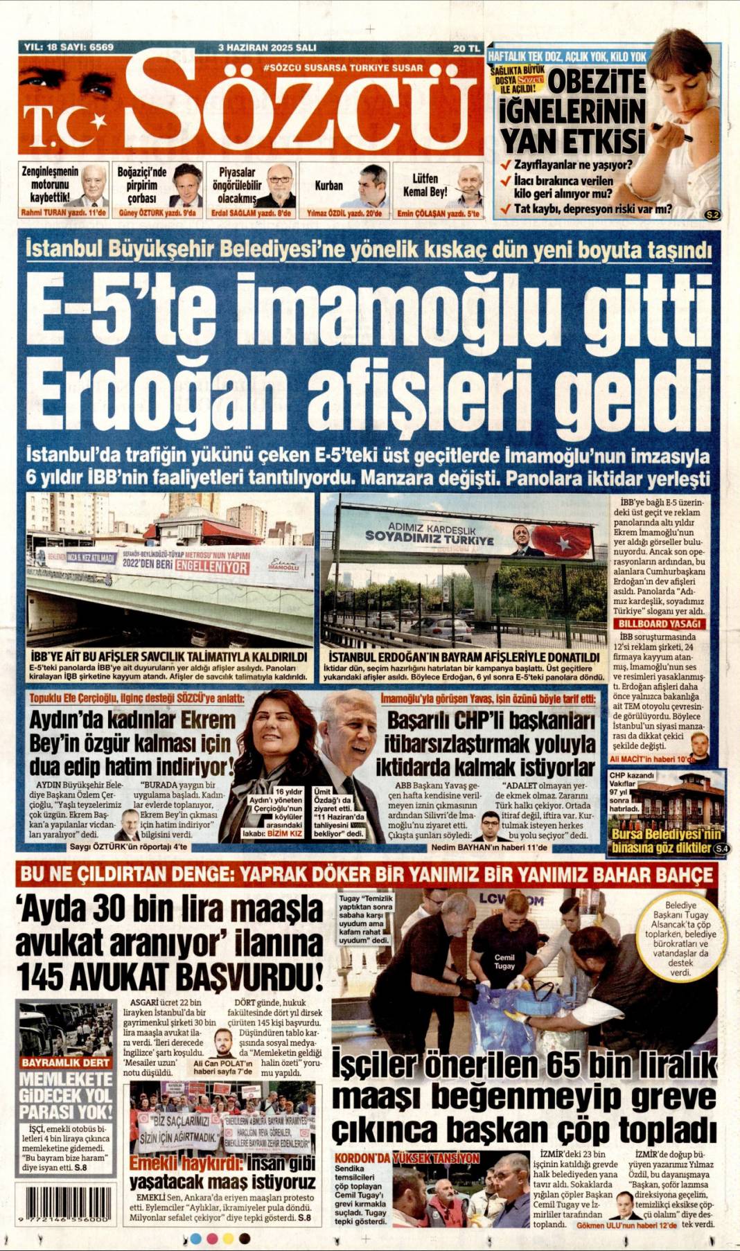 Ege'nin incesi pisliğe boğuldu, İzmir rezaleti: 03 Haziran 2025 Salı gazete manşetleri 4