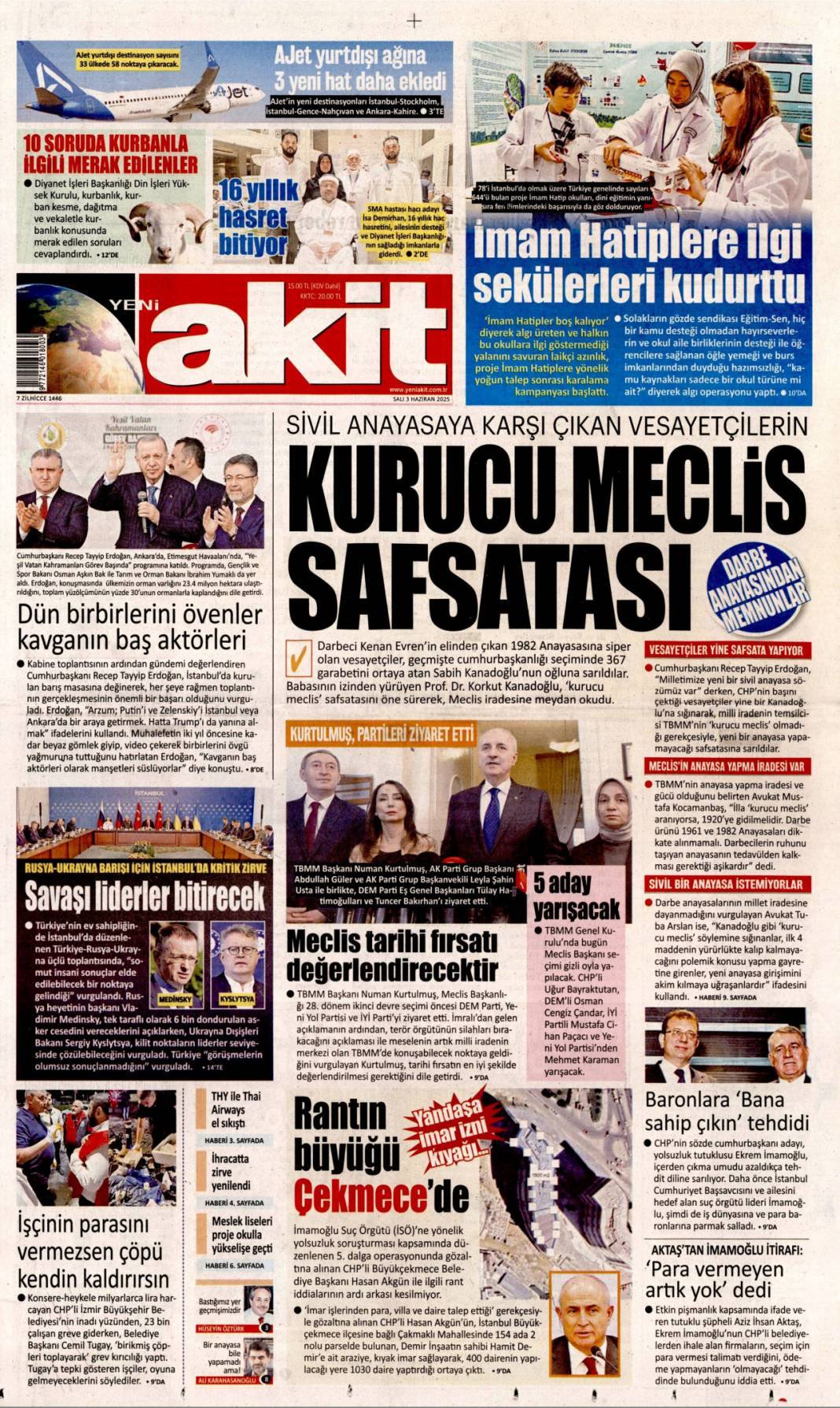 Ege'nin incesi pisliğe boğuldu, İzmir rezaleti: 03 Haziran 2025 Salı gazete manşetleri 15
