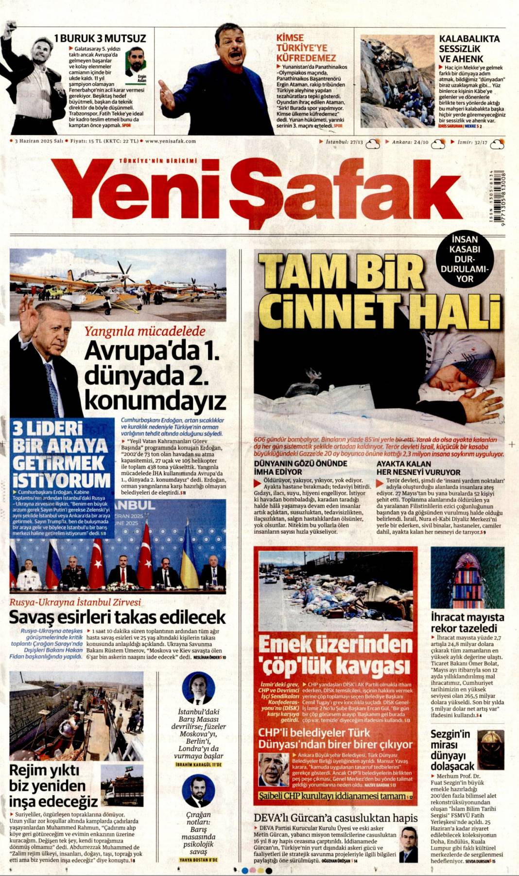 Ege'nin incesi pisliğe boğuldu, İzmir rezaleti: 03 Haziran 2025 Salı gazete manşetleri 9