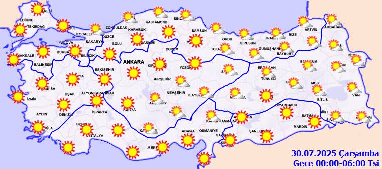 Meteoroloji uyardı: Bazı bölgelere kavrulurken bazı bölgelere sağanak yağış geliyor! Bugün hava nasıl, Salı günü hava nasıl olacak? 3
