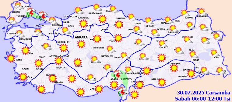 Meteoroloji uyardı: O bölgelere serinletici yağışlar geliyor! Bugün hava nasıl, Çarşamba günü hava nasıl olacak? 10