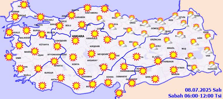 Meteoroloji açıkladı: Kavrulacağız, sıcaklıklar mevsim normalleri üzerine çıkıyor! Bugün hava nasıl, Salı günü hava nasıl olacak? 4