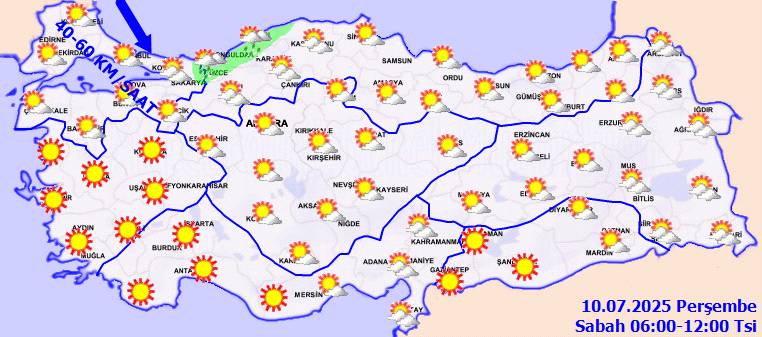 Meteoroloji uyardı: O bölgeler kavrulmaya devam edecek! Bugün hava nasıl olacak, Perşembe günü hava nasıl? 4