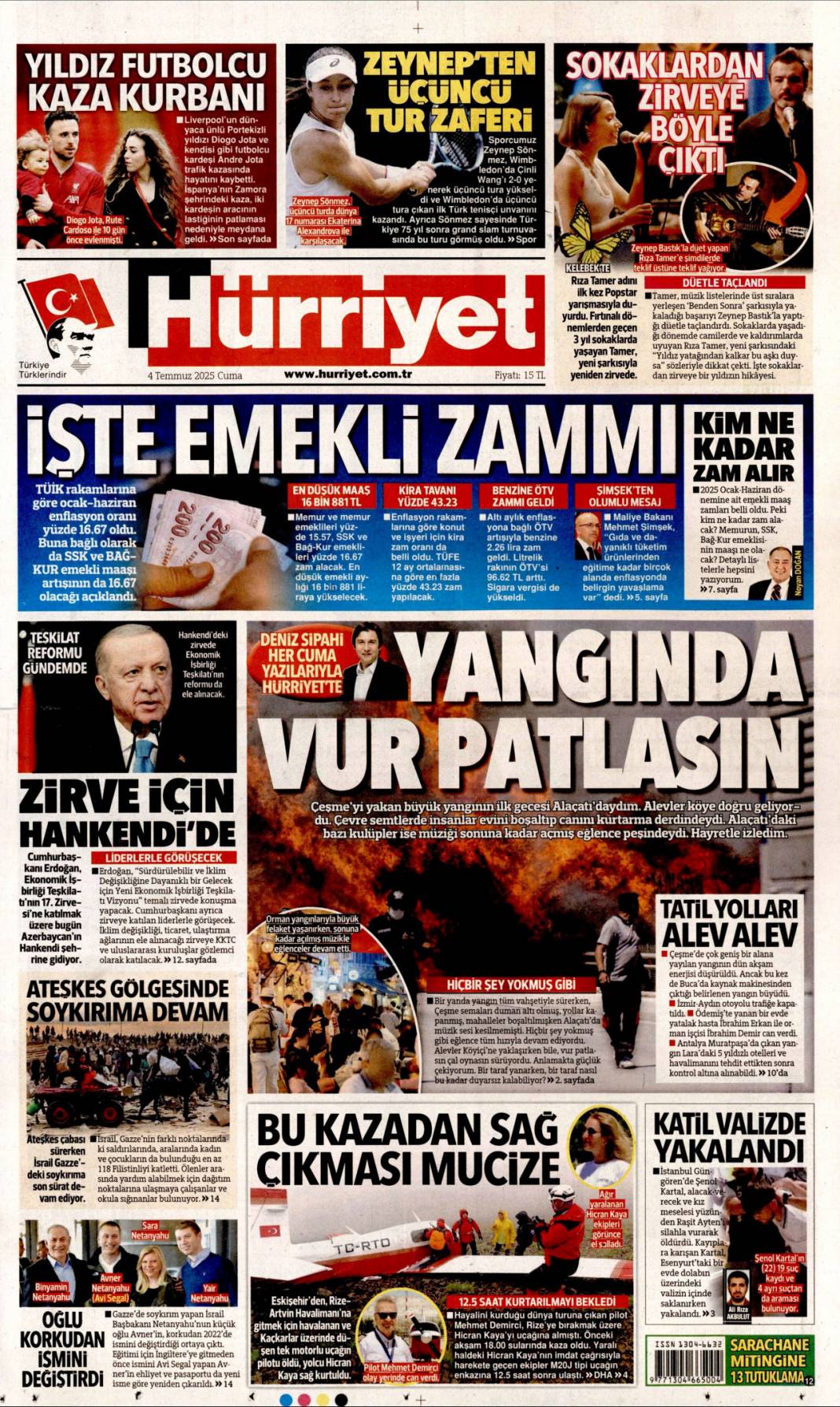 Beni CHP'liler yaktı! Tek sorumlu kumpasçı CHP'liler: 4 Temmuz gazete manşetleri 2