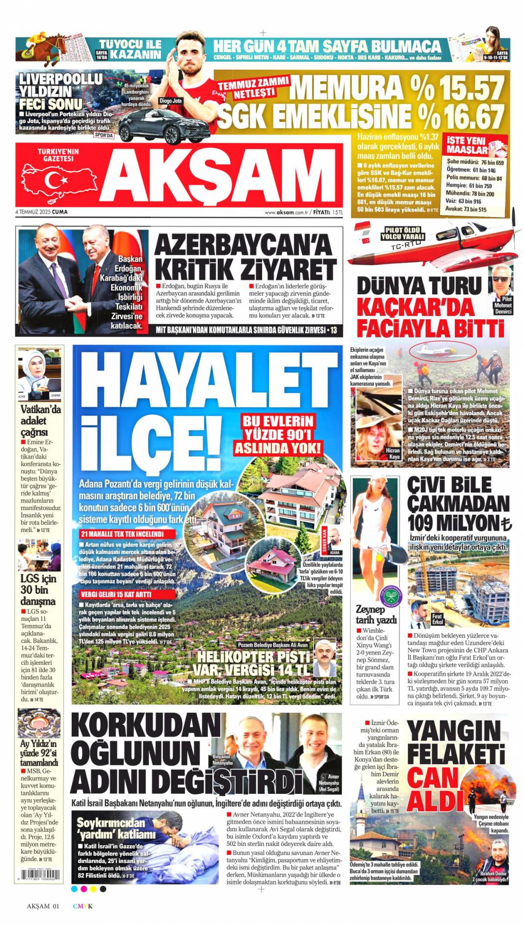 Beni CHP'liler yaktı! Tek sorumlu kumpasçı CHP'liler: 4 Temmuz gazete manşetleri 11