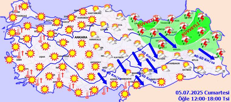 Meteoroloji uyardı: O, bölgelerde kuvvetli olacak: Cumartesi hava nasıl, bugün hava nasıl olacak? 11
