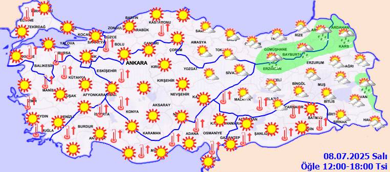 Meteoroloji açıkladı: Kavrulacağız, sıcaklıklar mevsim normalleri üzerine çıkıyor! Bugün hava nasıl, Salı günü hava nasıl olacak? 5