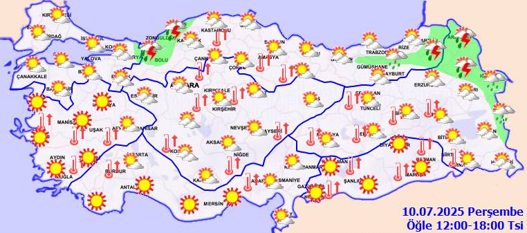 Meteoroloji uyardı: O bölgeler kavrulmaya devam edecek! Bugün hava nasıl olacak, Perşembe günü hava nasıl? 5