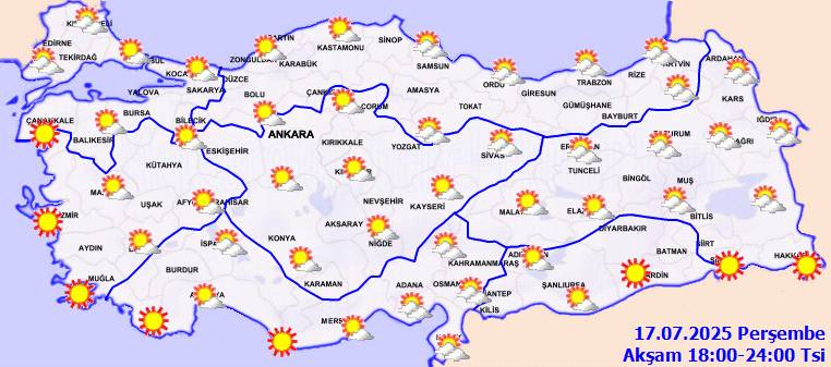 Meteoroloji açıkladı: Bazı iller sıcaktan kavrulacak, diğer illere sağanak yağış geliyor! Bugün hava nasıl, Perşembe günü hava nasıl olacak? 7