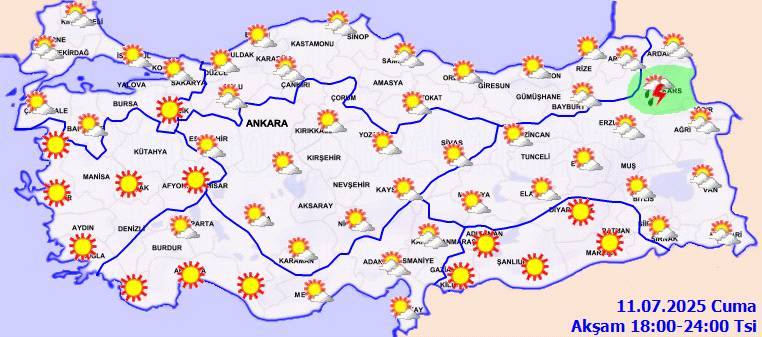 Meteoroloji açıkladı: Sıcaklıklar o bölgelerde devam edecek! Bugün hava nasıl, Cuma günü hava nasıl olacak? 7
