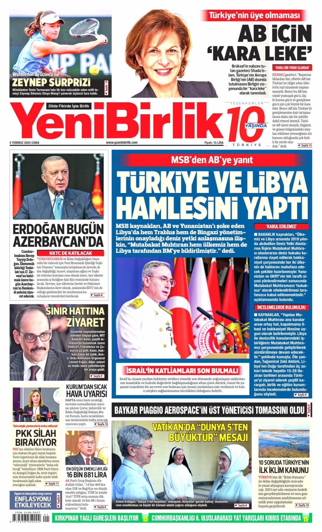 Beni CHP'liler yaktı! Tek sorumlu kumpasçı CHP'liler: 4 Temmuz gazete manşetleri 19