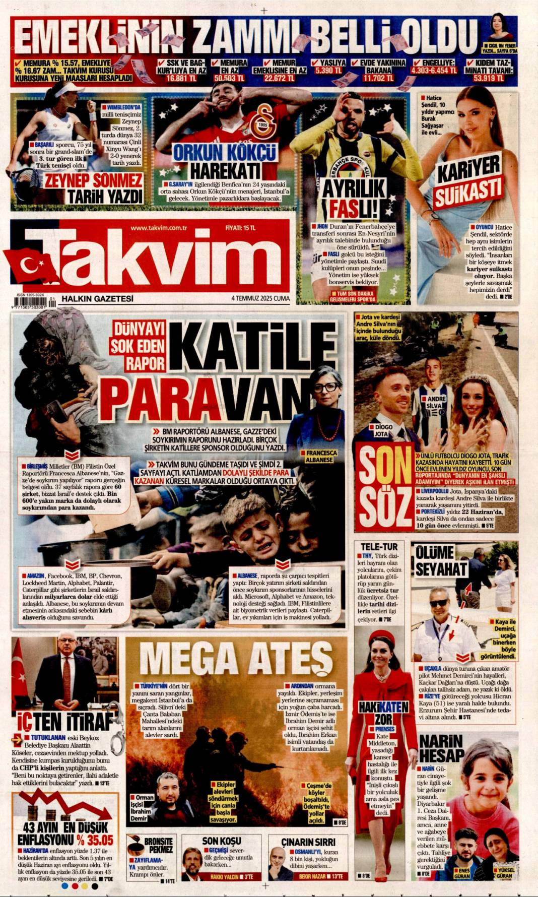 Beni CHP'liler yaktı! Tek sorumlu kumpasçı CHP'liler: 4 Temmuz gazete manşetleri 20