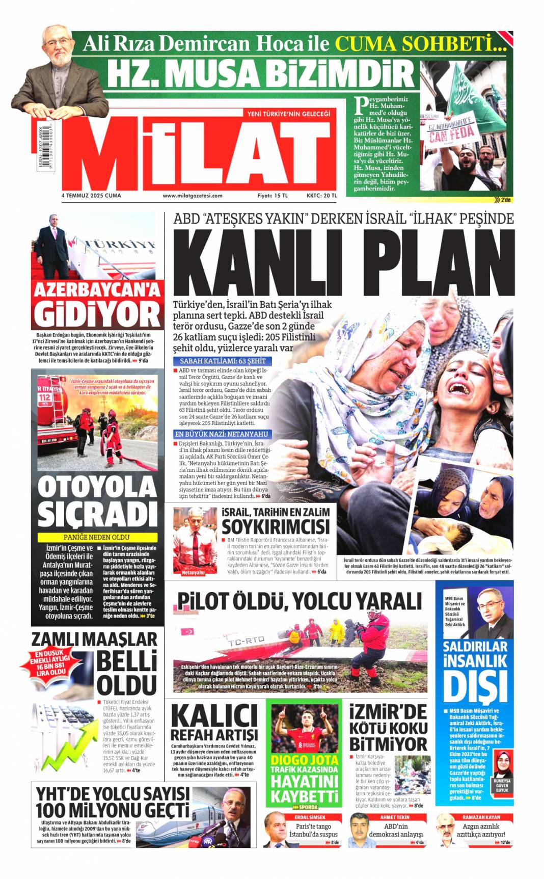 Beni CHP'liler yaktı! Tek sorumlu kumpasçı CHP'liler: 4 Temmuz gazete manşetleri 23
