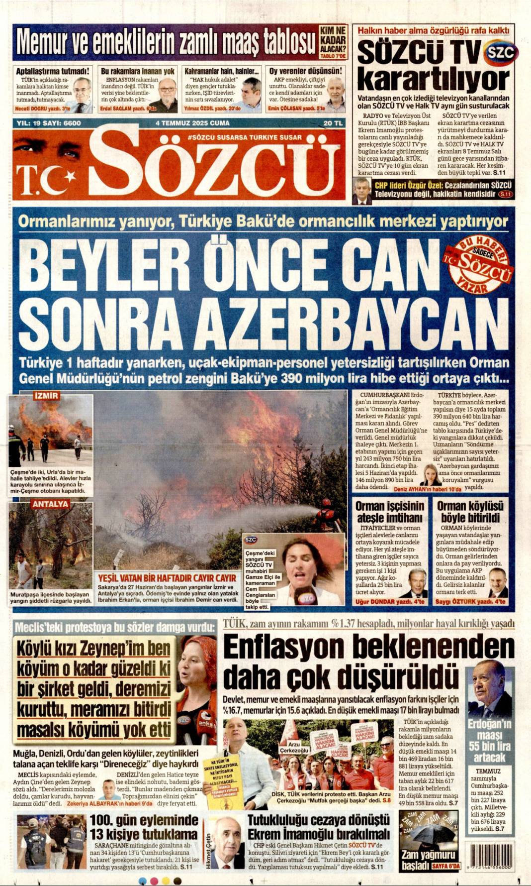 Beni CHP'liler yaktı! Tek sorumlu kumpasçı CHP'liler: 4 Temmuz gazete manşetleri 3