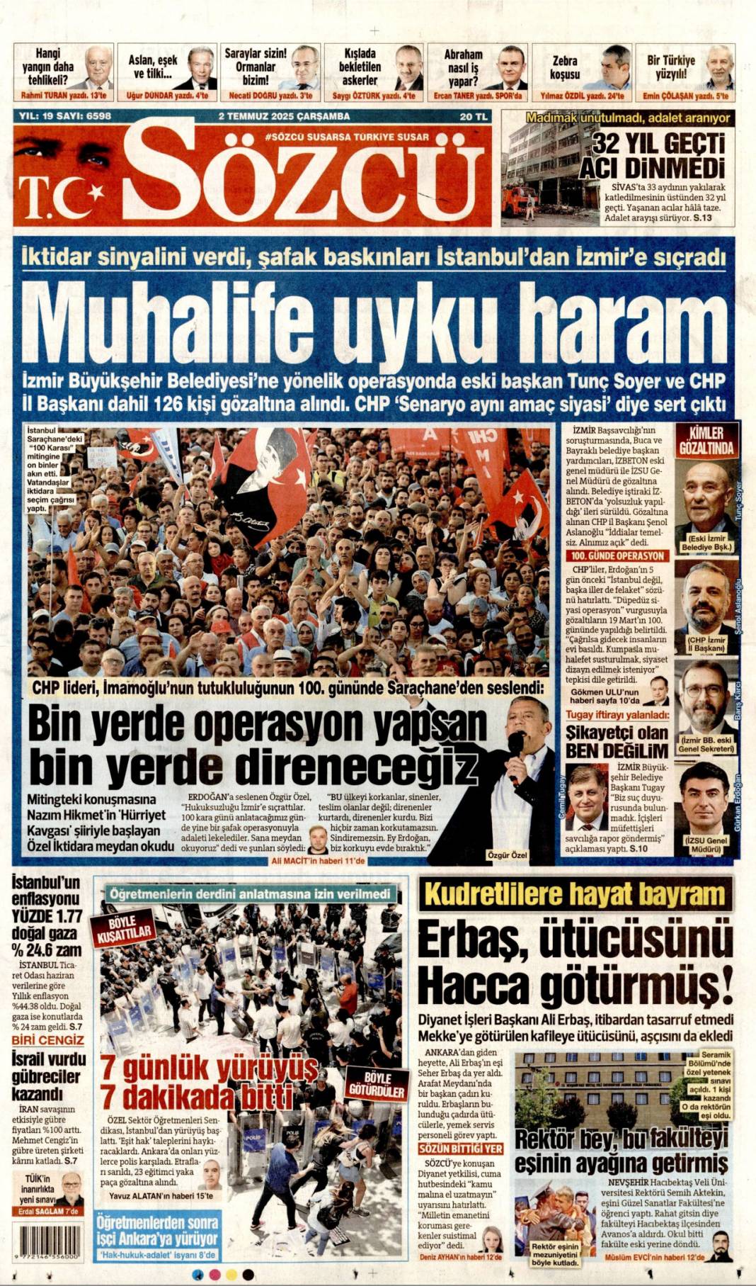 Bir devir kapanıyor! İlk silah bırakma on gün içinde: 2 Temmuz gazete manşetleri 3