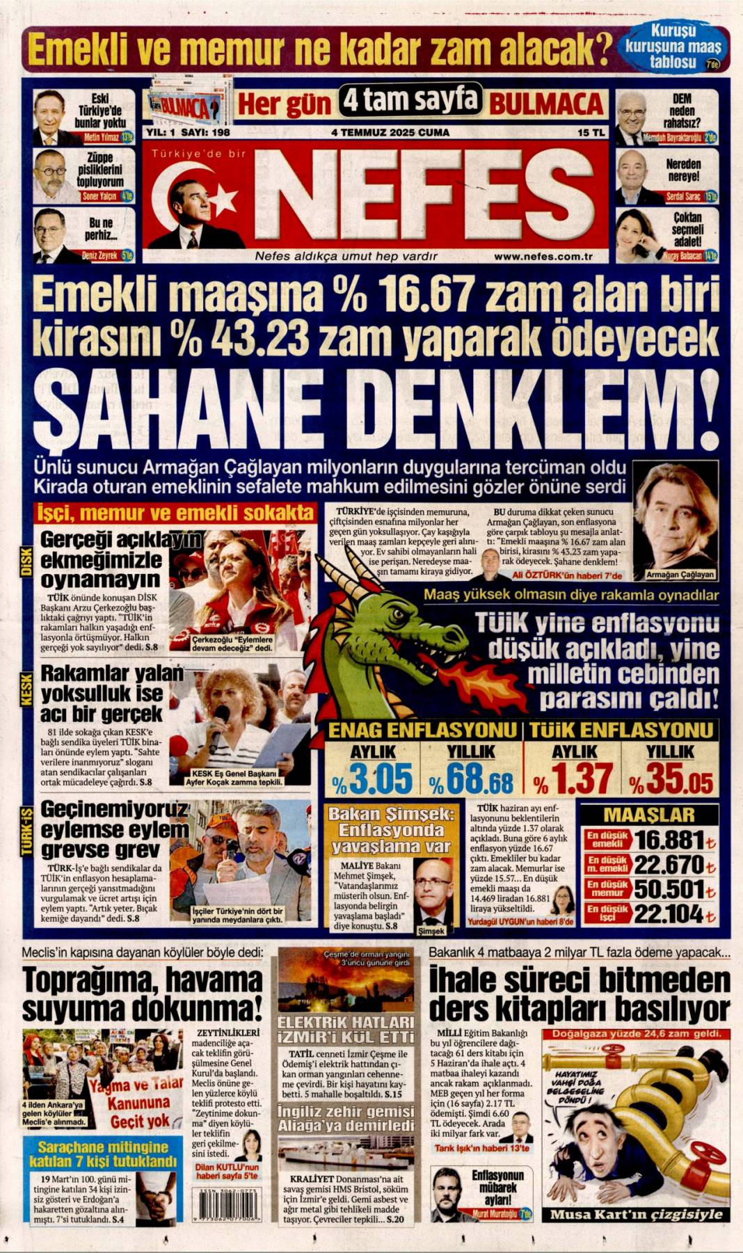 Beni CHP'liler yaktı! Tek sorumlu kumpasçı CHP'liler: 4 Temmuz gazete manşetleri 4