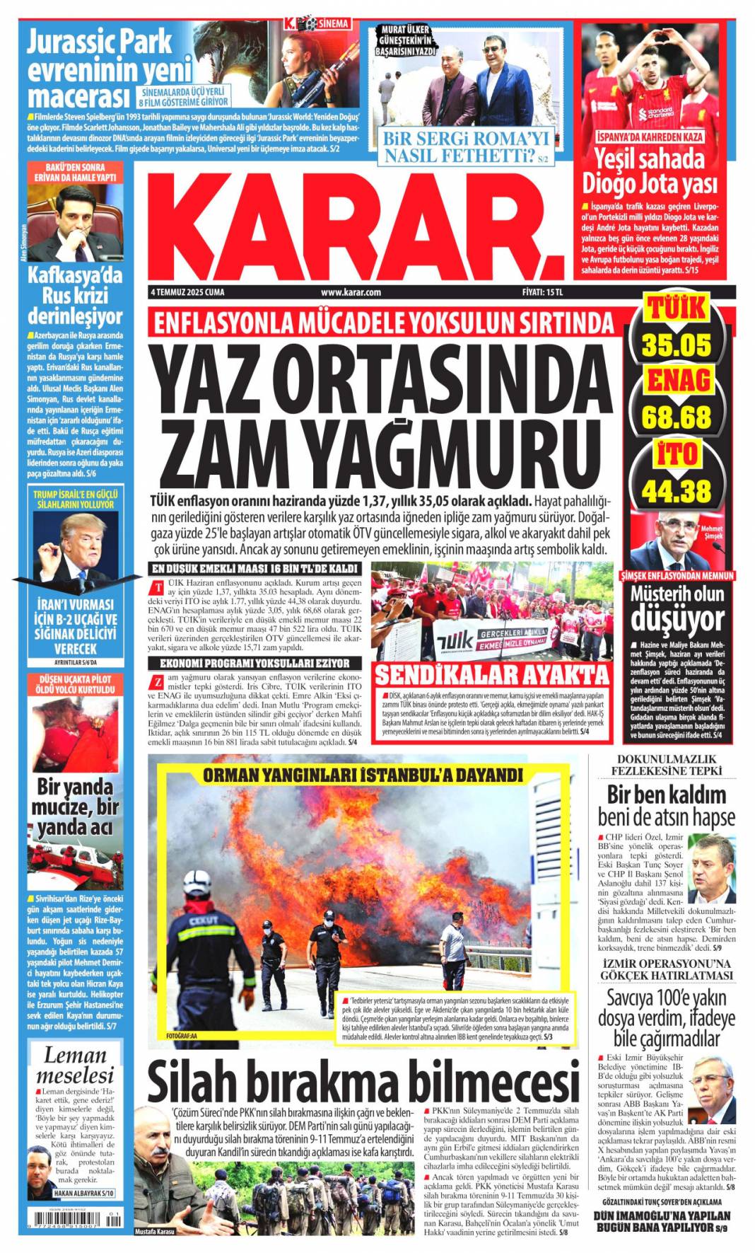 Beni CHP'liler yaktı! Tek sorumlu kumpasçı CHP'liler: 4 Temmuz gazete manşetleri 9