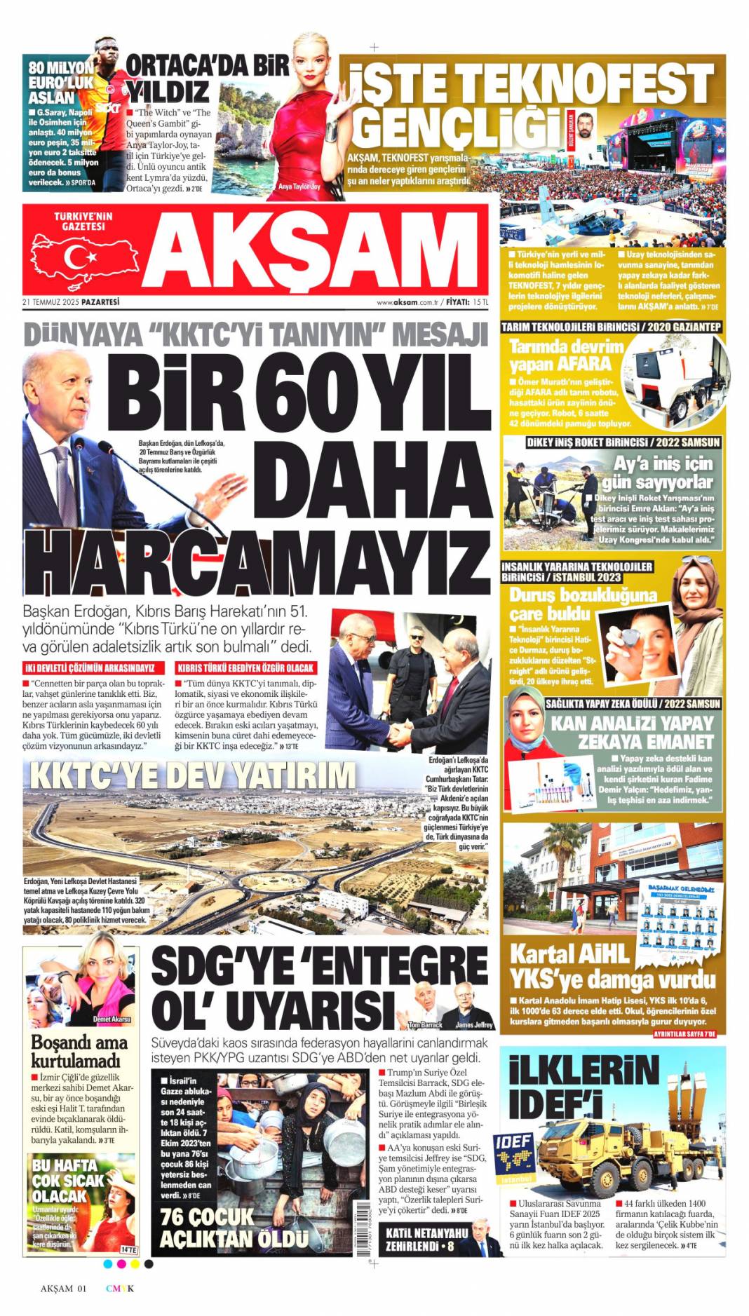 Plajlarda virüs alarmı: 21 Temmuz 2025 Pazartesi gazete manşetleri 2