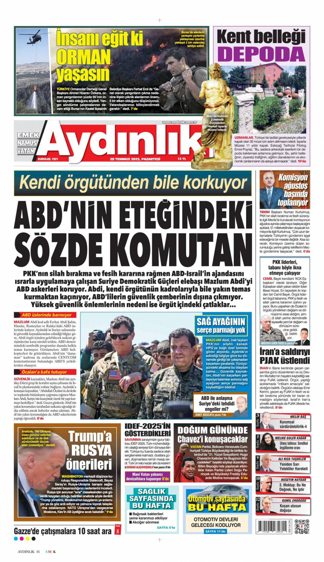 Seferberlik ruhu: Teyakkuz halindeyiz! 28 Temmuz 2025 Pazartesi güncel gazete manşetleri 5