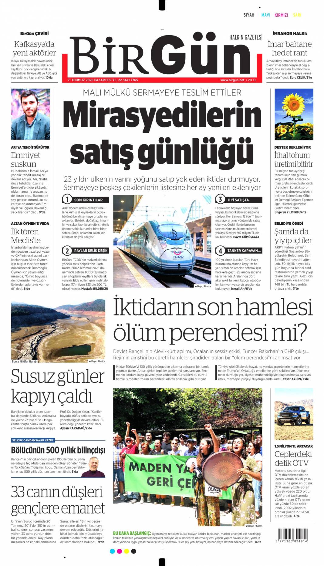 Plajlarda virüs alarmı: 21 Temmuz 2025 Pazartesi gazete manşetleri 5