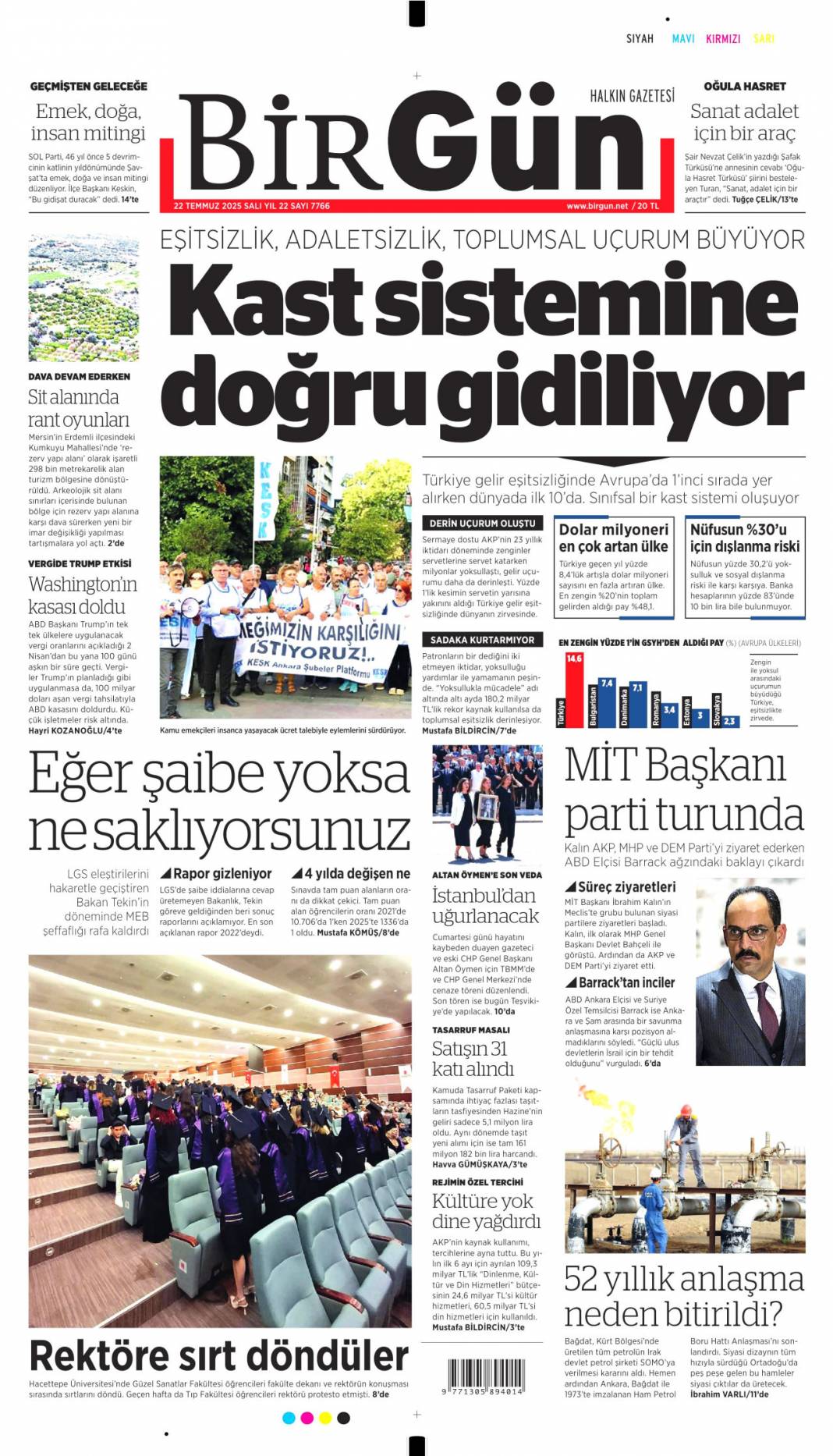 LGS iftirası büyük ahlaksızlık: 22 Temmuz 2025 Salı güncel gazete manşetleri 9