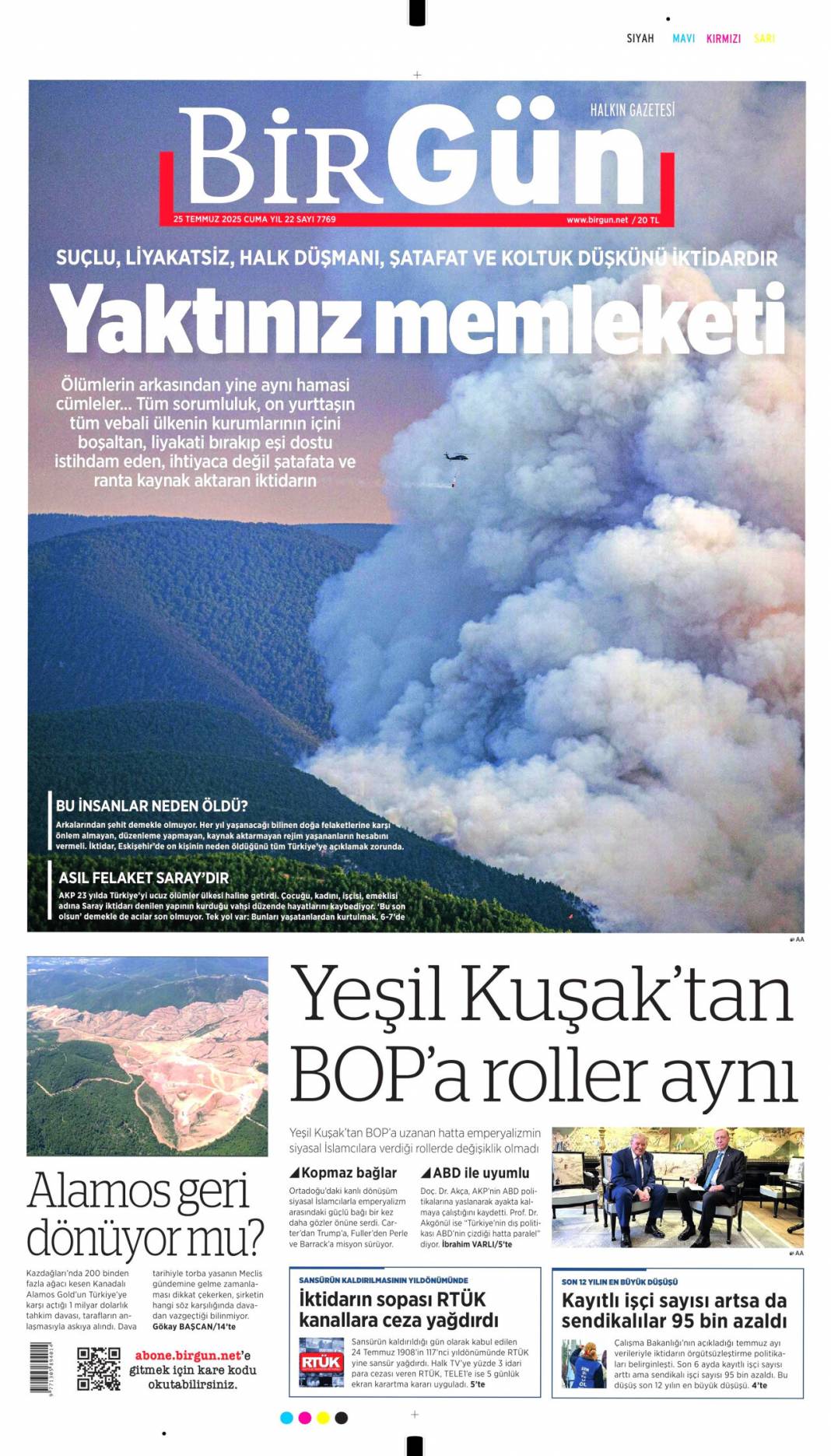 Vatan sevdalılarını yüreğimize gömdük: 25 Temmuz 2025 Cuma güncel gazete manşetleri 8