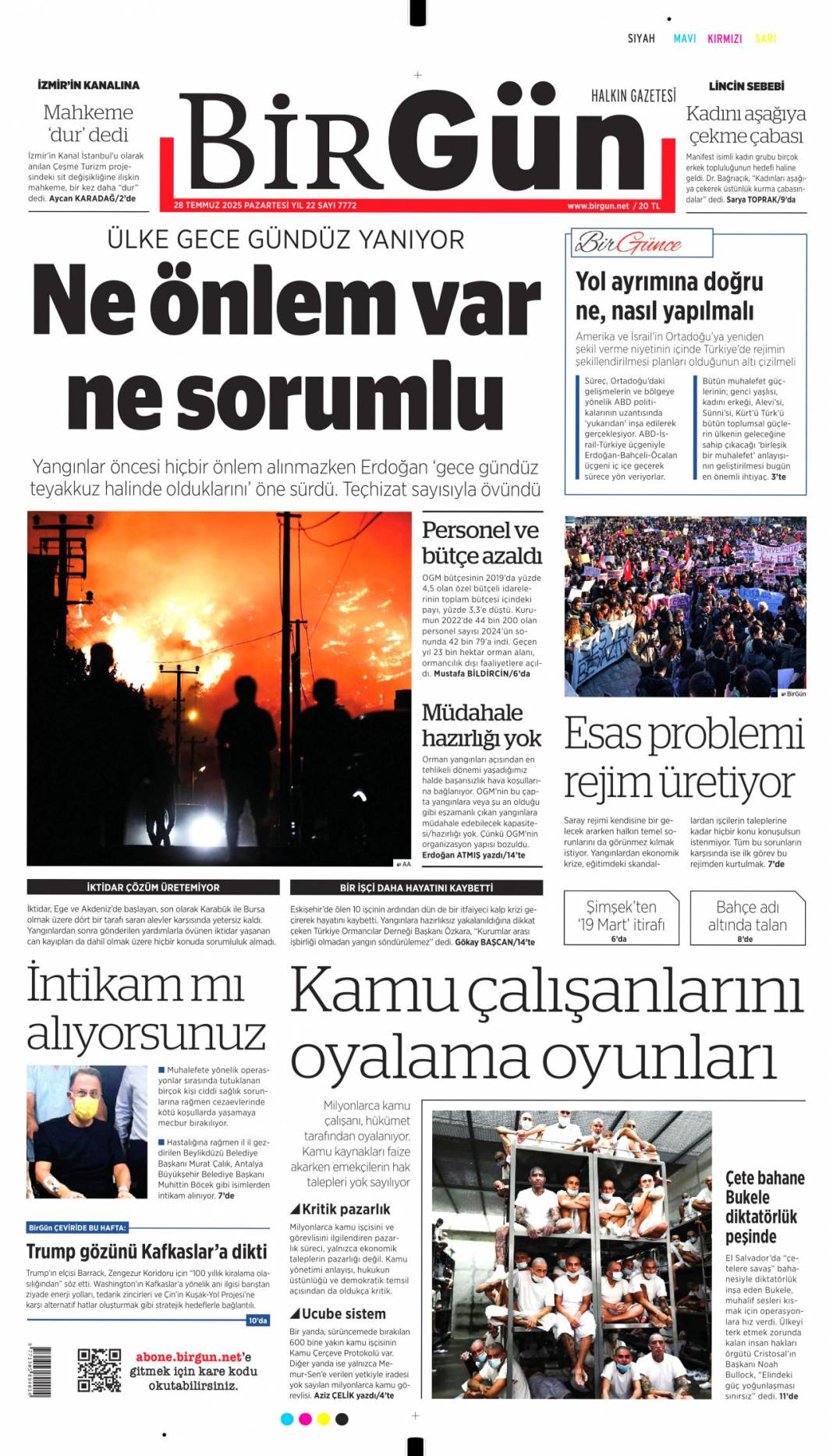Seferberlik ruhu: Teyakkuz halindeyiz! 28 Temmuz 2025 Pazartesi güncel gazete manşetleri 4