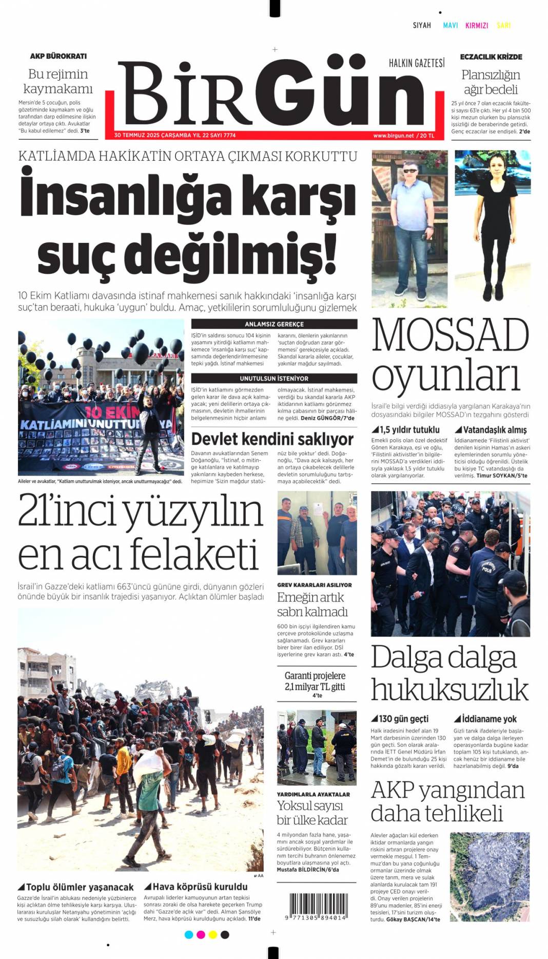 On yıl yetmez ver müebbeti: 30 Temmuz 2025 Çarşamba güncel gazete manşetleri 5