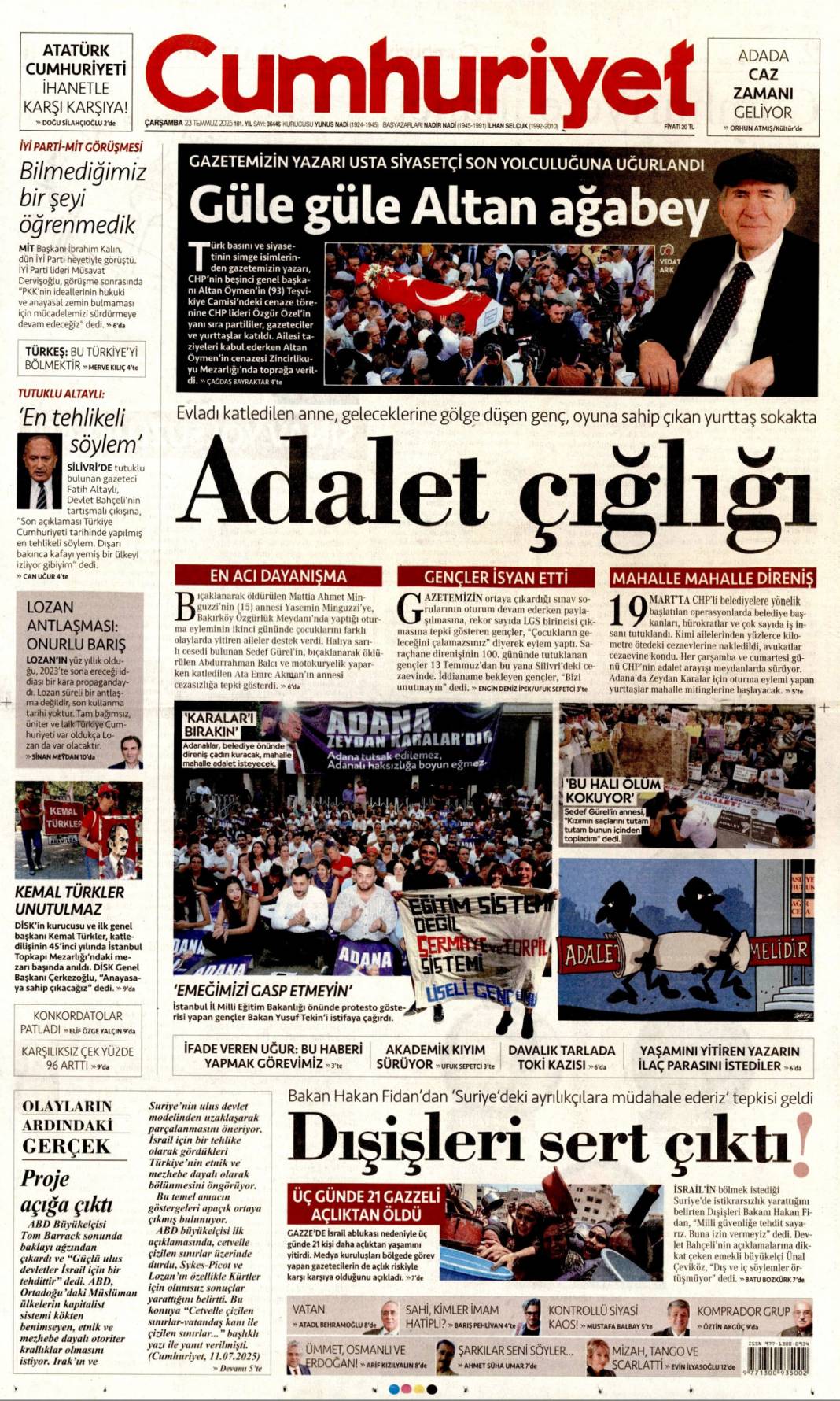 Savunma sanayimiz destan yazıyor: 23 Temmuz 2025 Çarşamba güncel gazete manşetleri 5