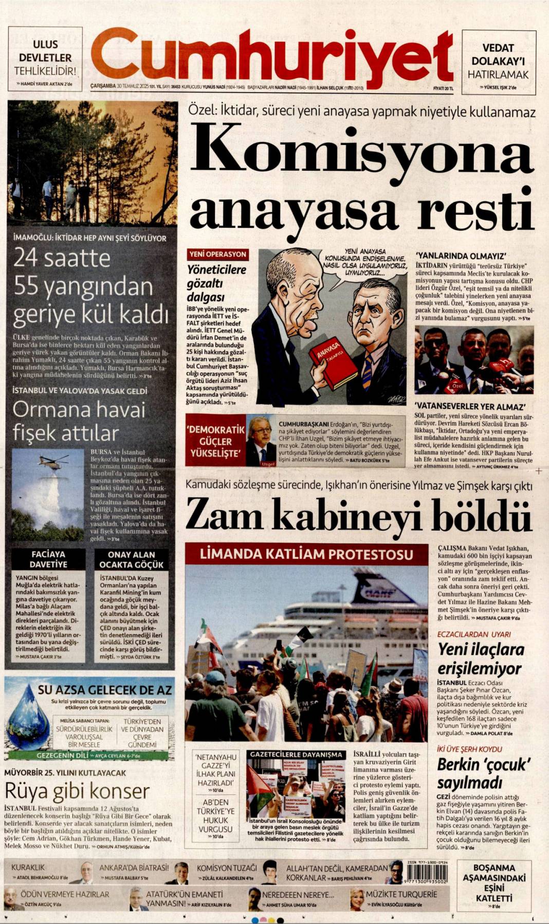 On yıl yetmez ver müebbeti: 30 Temmuz 2025 Çarşamba güncel gazete manşetleri 4