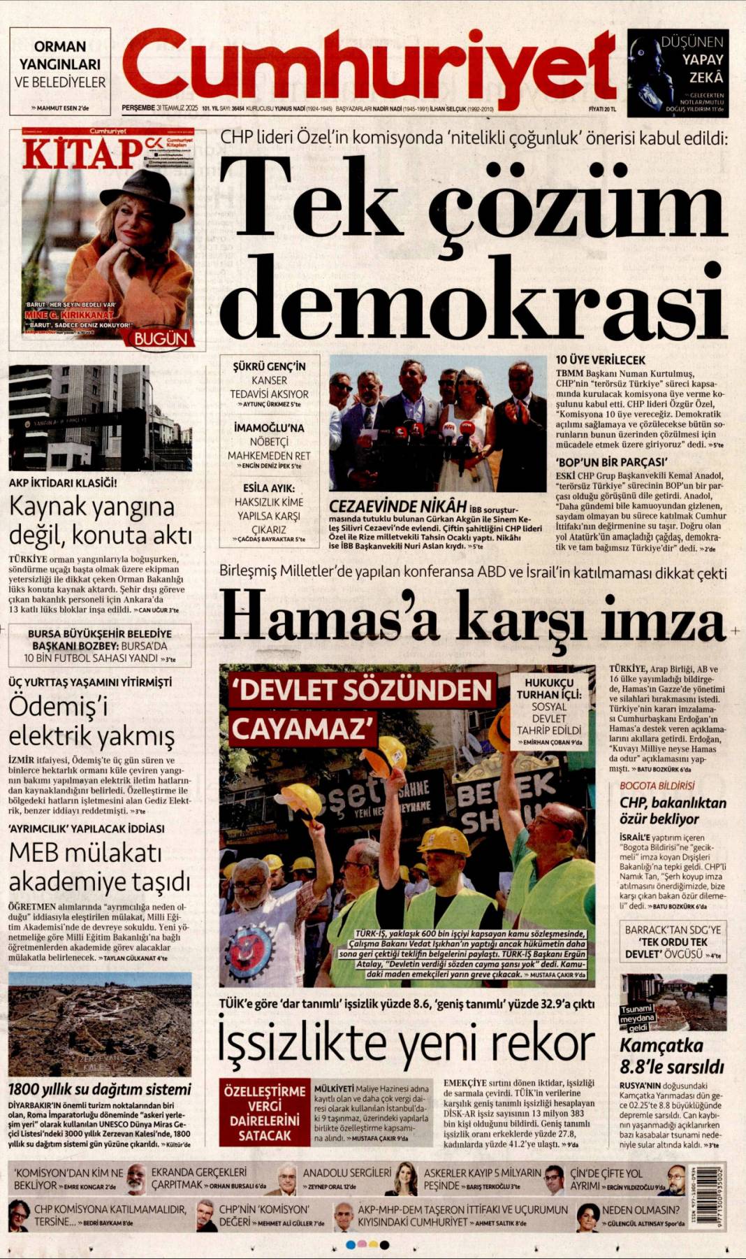 Baronun kirli defterleri açıldı: 31 Temmuz 2025 Perşembe güncel gazete manşetleri 7
