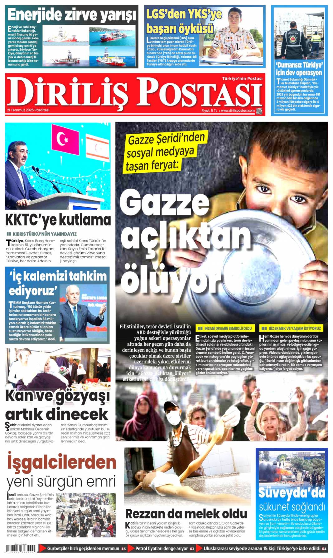 Plajlarda virüs alarmı: 21 Temmuz 2025 Pazartesi gazete manşetleri 6