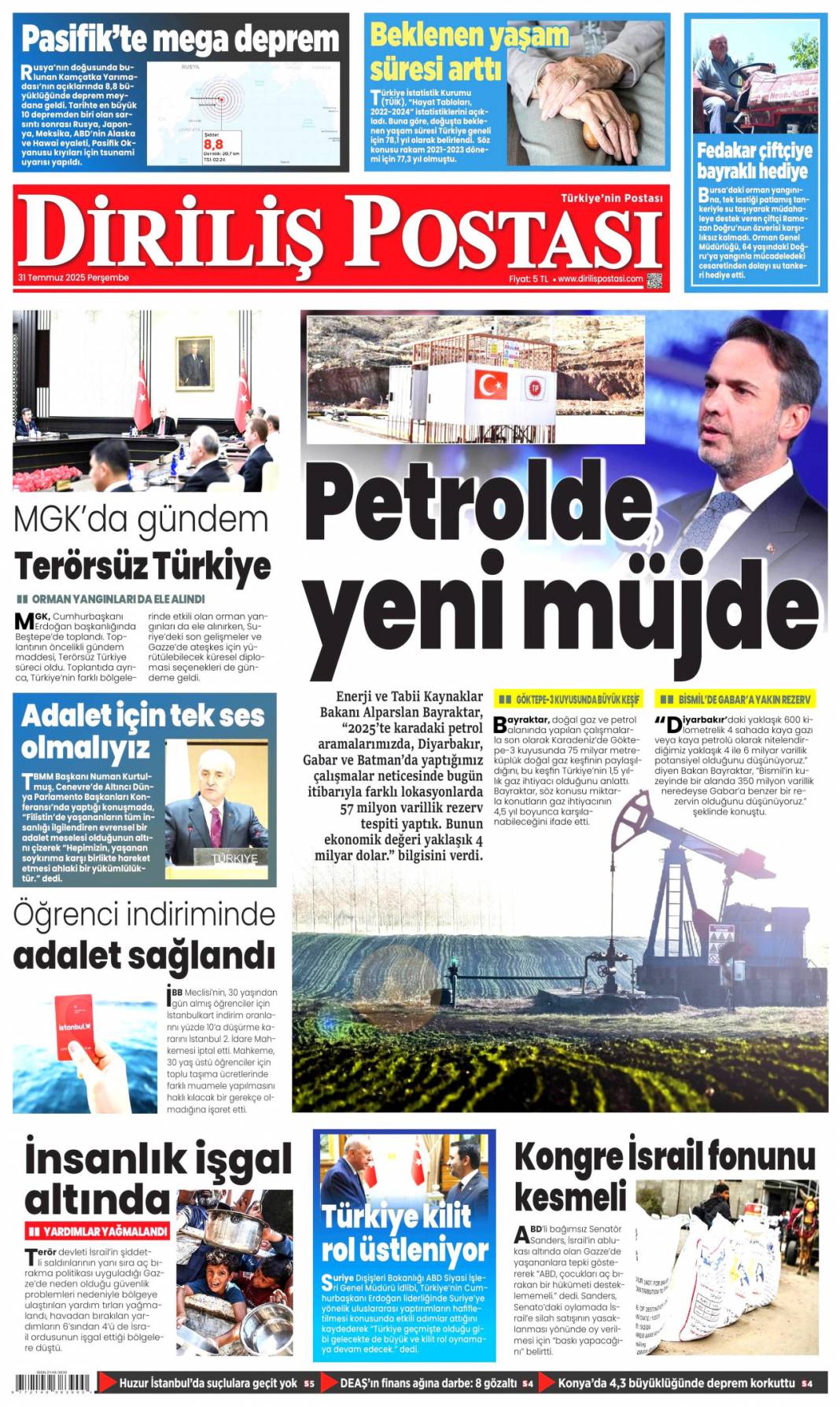 Baronun kirli defterleri açıldı: 31 Temmuz 2025 Perşembe güncel gazete manşetleri 8