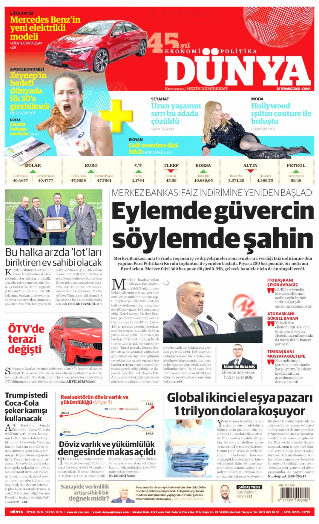 Vatan sevdalılarını yüreğimize gömdük: 25 Temmuz 2025 Cuma güncel gazete manşetleri 10