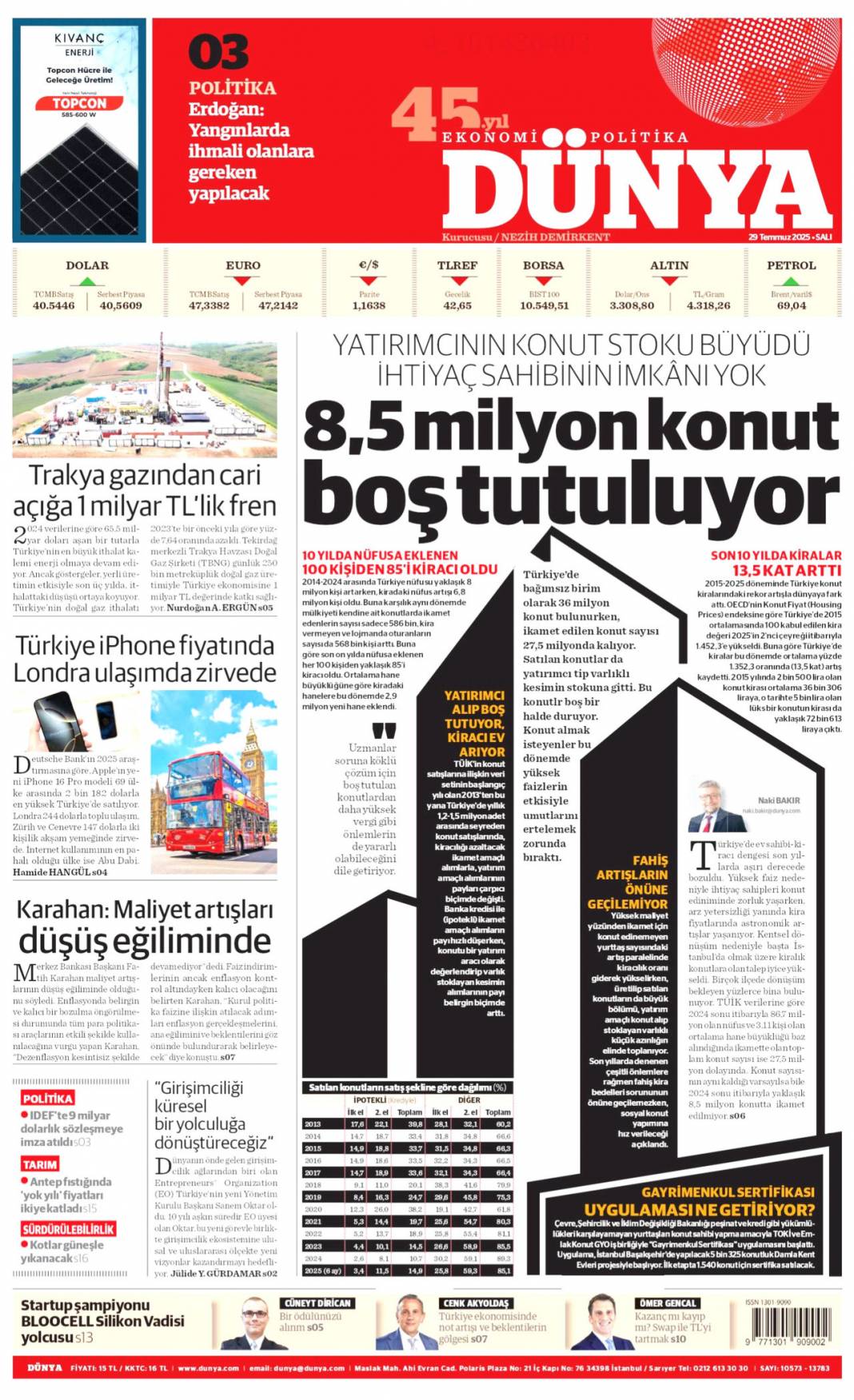 Ateşin çocukları gitti, Papazın çocukları geldi: 29 Temmuz 2025 Salı güncel gazete manşetleri 12