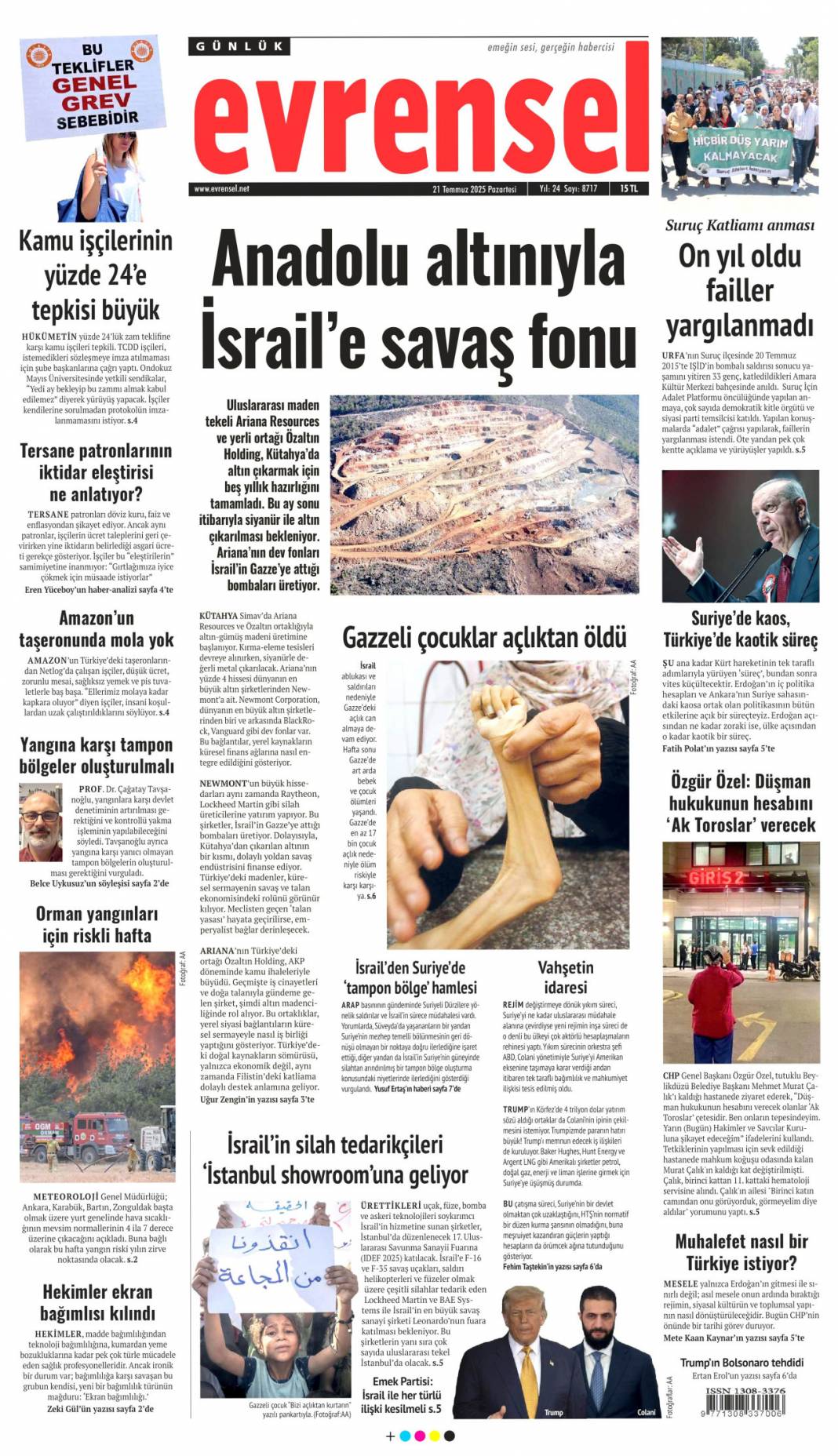 Plajlarda virüs alarmı: 21 Temmuz 2025 Pazartesi gazete manşetleri 8