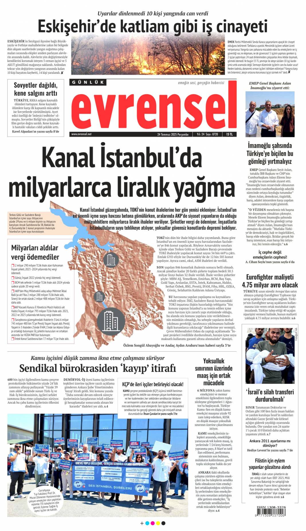 Çelik kubbemize 5 süper güç: 24 Temmuz 2025 Perşembe güncel gazete manşetleri 8