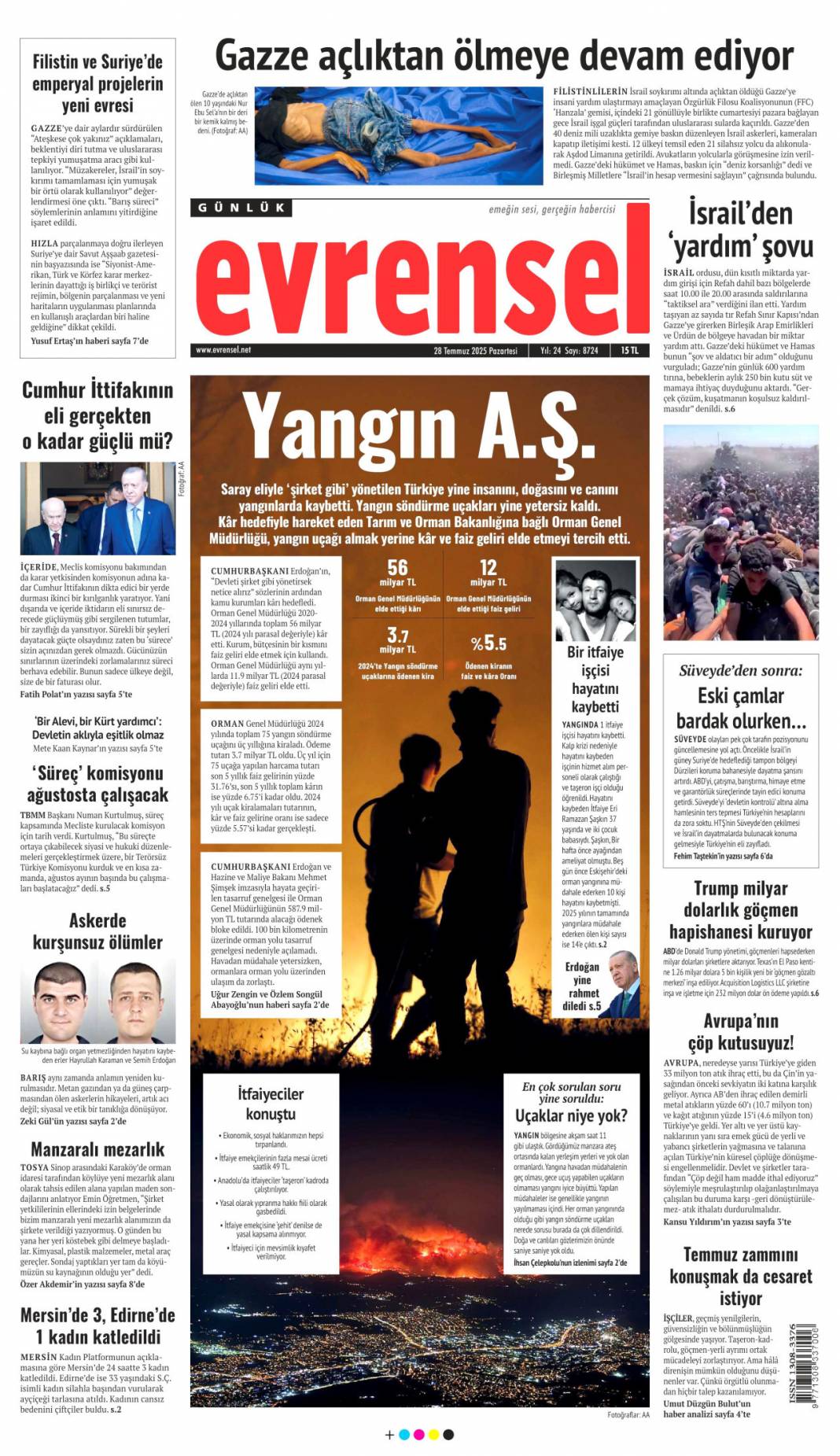 Seferberlik ruhu: Teyakkuz halindeyiz! 28 Temmuz 2025 Pazartesi güncel gazete manşetleri 8