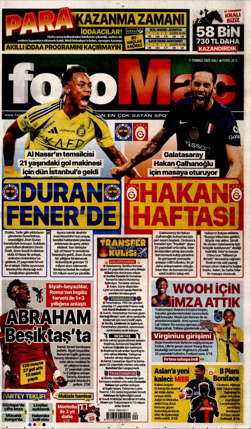 Kurultay'ın kaderi ceza davasında: 1 Temmuz 2025 Salı gazete manşetleri 22