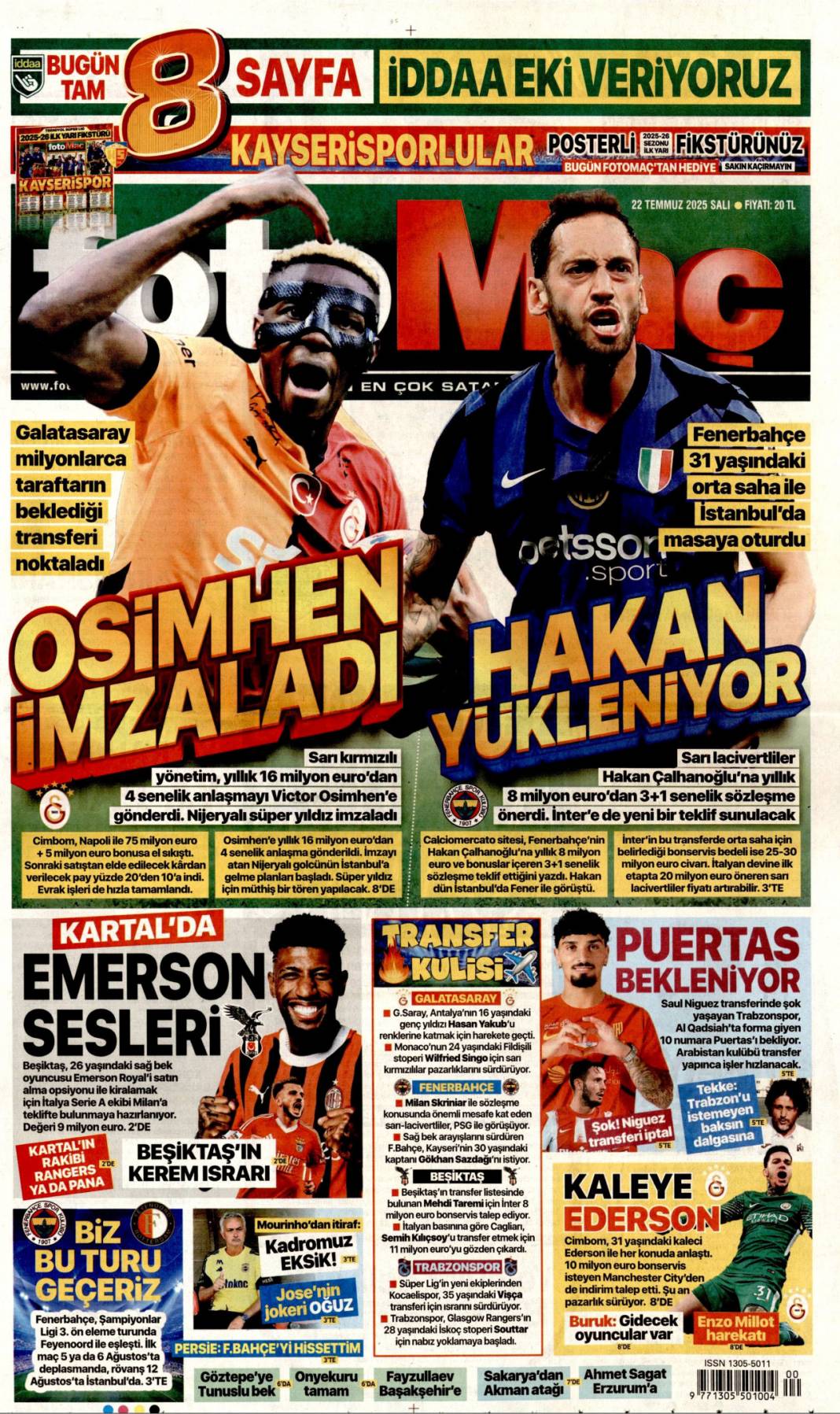 LGS iftirası büyük ahlaksızlık: 22 Temmuz 2025 Salı güncel gazete manşetleri 25