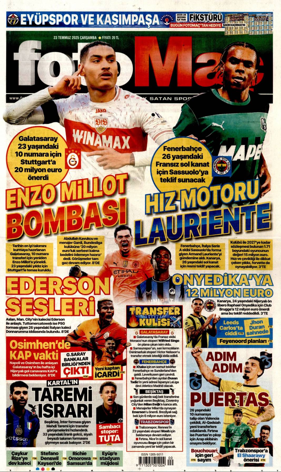 Savunma sanayimiz destan yazıyor: 23 Temmuz 2025 Çarşamba güncel gazete manşetleri 24