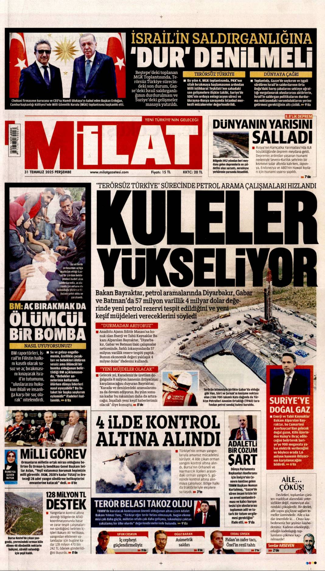 Baronun kirli defterleri açıldı: 31 Temmuz 2025 Perşembe güncel gazete manşetleri 13