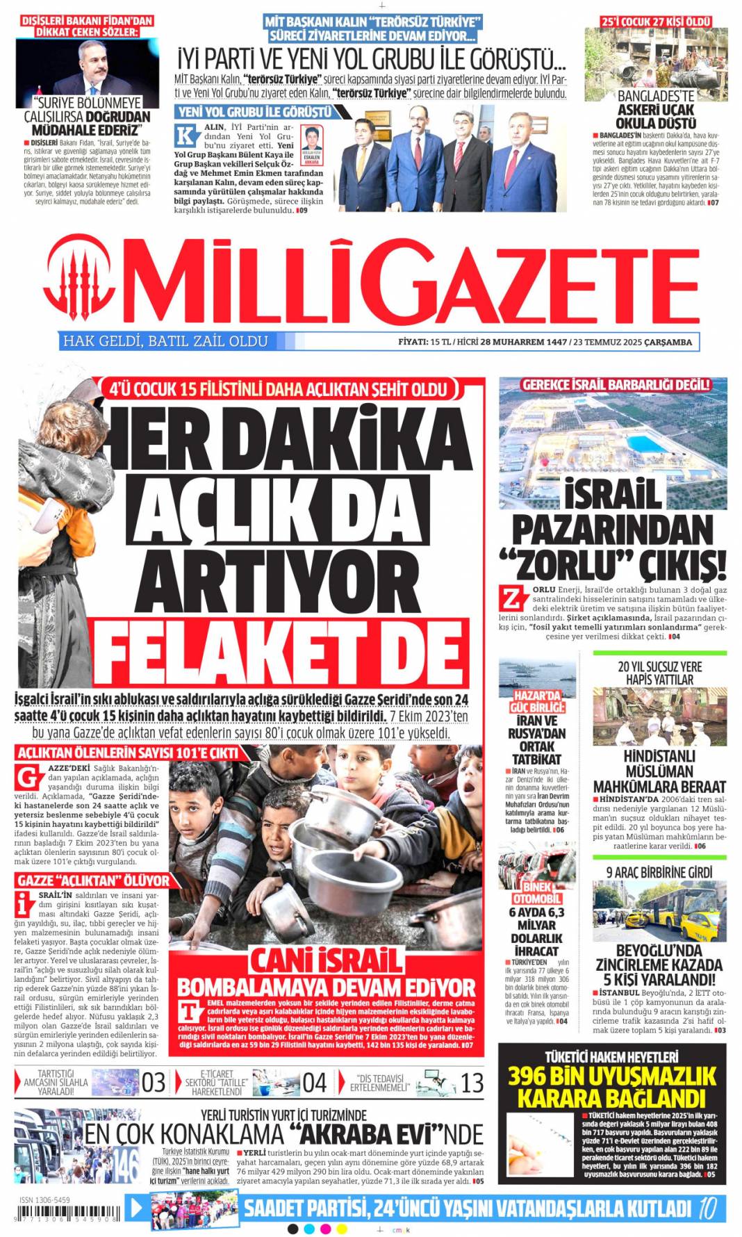 Savunma sanayimiz destan yazıyor: 23 Temmuz 2025 Çarşamba güncel gazete manşetleri 15