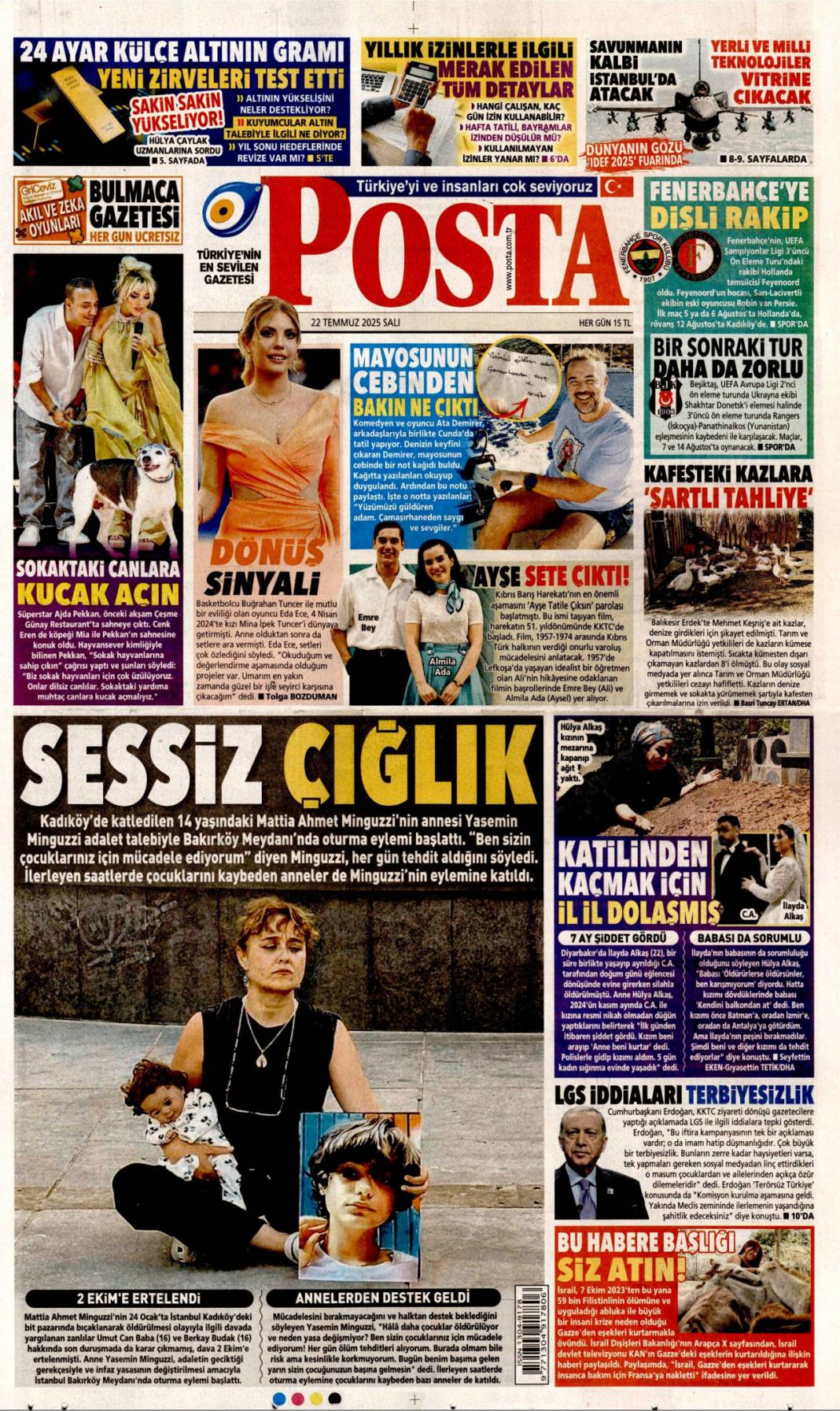 LGS iftirası büyük ahlaksızlık: 22 Temmuz 2025 Salı güncel gazete manşetleri 16